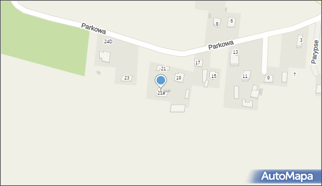 Parypse, Parkowa, 21a, mapa Parypse
