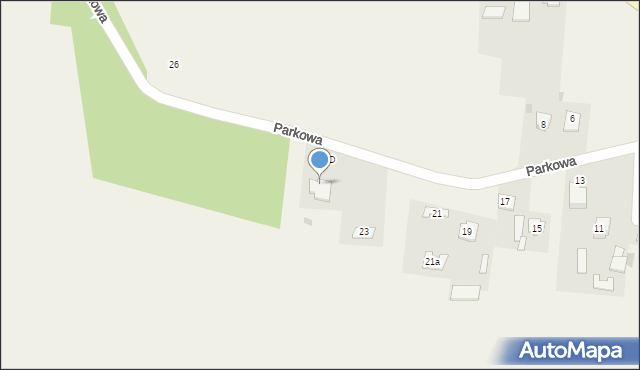 Parypse, Parkowa, 25, mapa Parypse