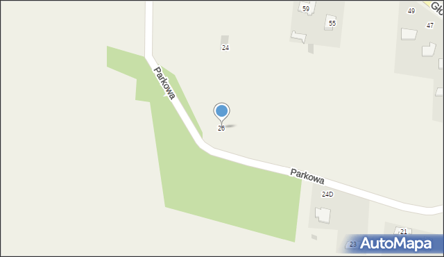 Parypse, Parkowa, 26, mapa Parypse