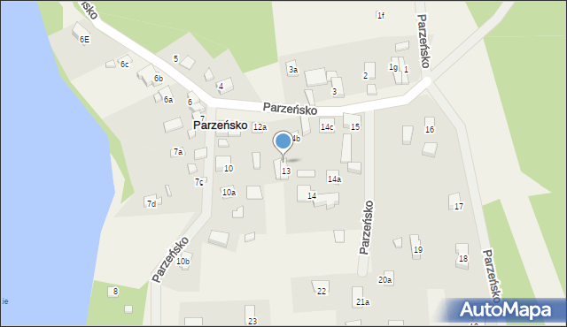 Parzeńsko, Parzeńsko, 13/2, mapa Parzeńsko