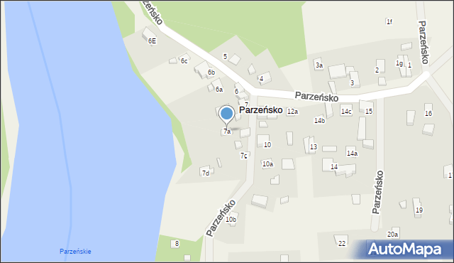 Parzeńsko, Parzeńsko, 7a, mapa Parzeńsko