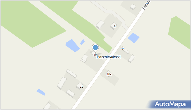 Parzniewiczki, Parzniewiczki, 10, mapa Parzniewiczki