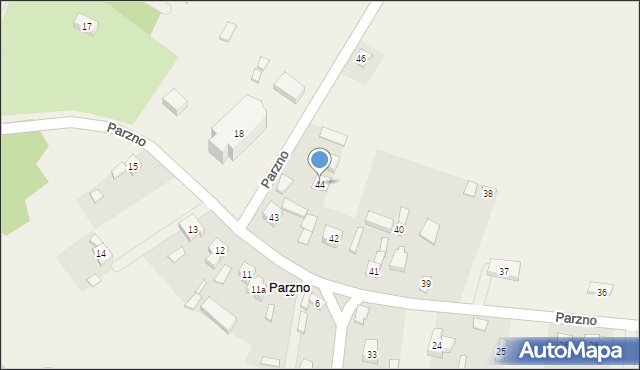 Parzno, Parzno, 44, mapa Parzno