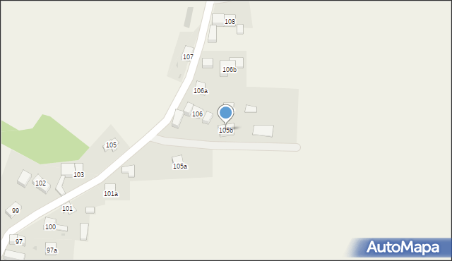 Parzyce, Parzyce, 105b, mapa Parzyce