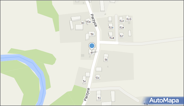 Parzyce, Parzyce, 57, mapa Parzyce