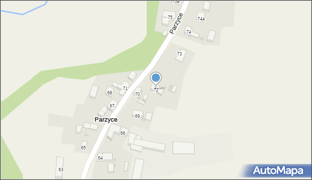 Parzyce, Parzyce, 72, mapa Parzyce