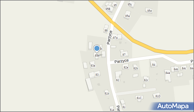 Parzyce, Parzyce, 83b, mapa Parzyce