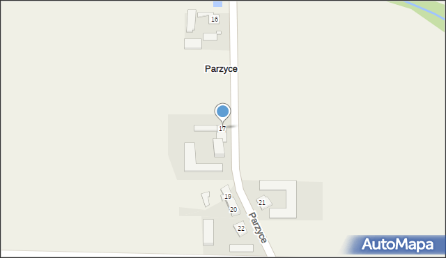 Parzyce, Parzyce, 17, mapa Parzyce