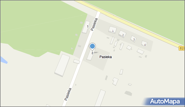 Pasieka, Pasieka, 6, mapa Pasieka