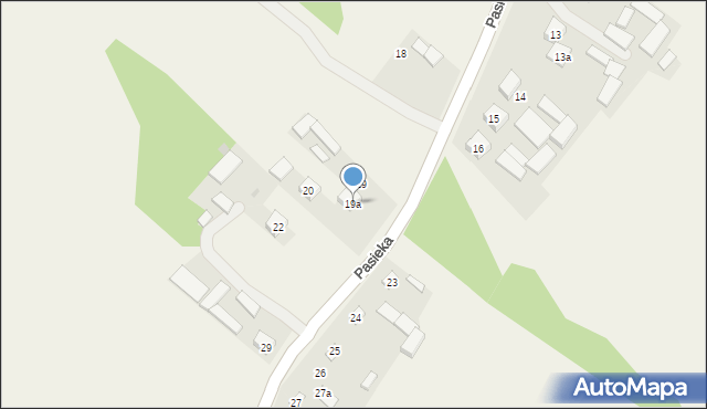 Pasieka, Pasieka, 19a, mapa Pasieka