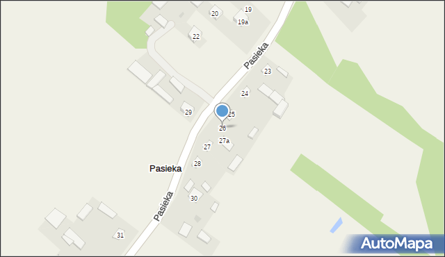 Pasieka, Pasieka, 26, mapa Pasieka