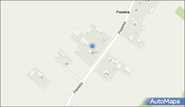 Pasieka, Pasieka, 53, mapa Pasieka