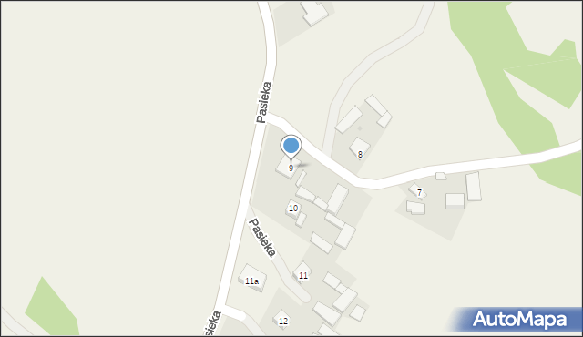 Pasieka, Pasieka, 9, mapa Pasieka
