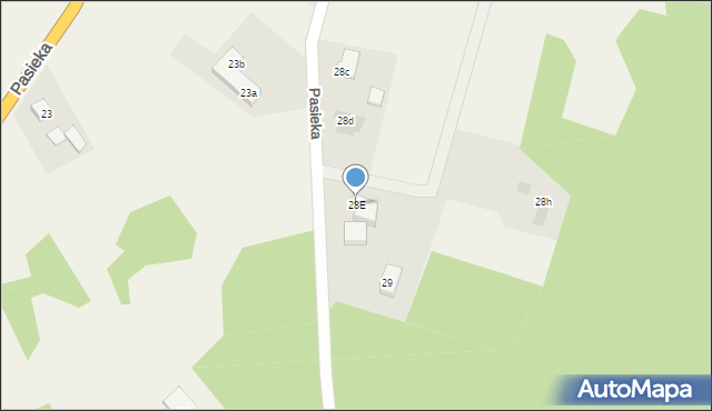 Pasieka, Pasieka, 28E, mapa Pasieka