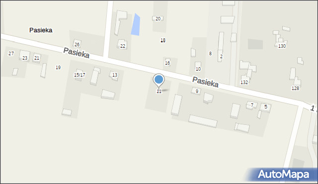 Pasieka, Pasieka, 11, mapa Pasieka