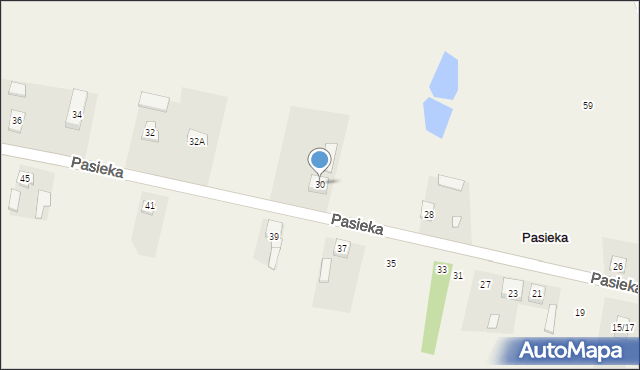Pasieka, Pasieka, 30, mapa Pasieka