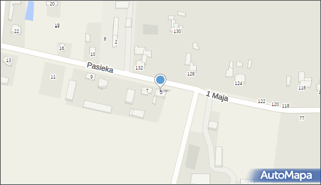 Pasieka, Pasieka, 5, mapa Pasieka