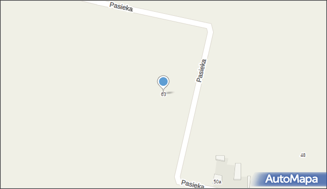 Pasieka, Pasieka, 63, mapa Pasieka