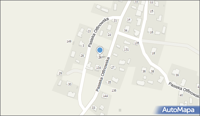 Pasieka Otfinowska, Pasieka Otfinowska, 26, mapa Pasieka Otfinowska