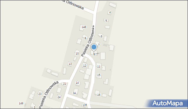 Pasieka Otfinowska, Pasieka Otfinowska, 9, mapa Pasieka Otfinowska