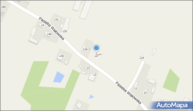 Pasieka Wałowska, Pasieka Wałowska, 11f, mapa Pasieka Wałowska