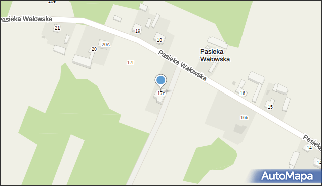 Pasieka Wałowska, Pasieka Wałowska, 17c, mapa Pasieka Wałowska