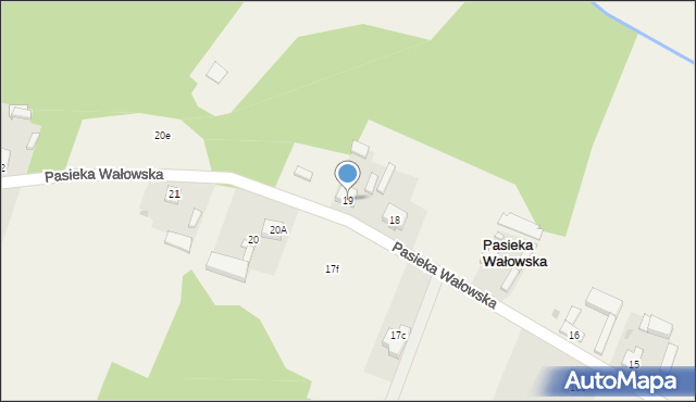 Pasieka Wałowska, Pasieka Wałowska, 19, mapa Pasieka Wałowska