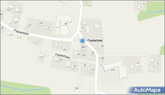 Pasierbiec, Pasierbiec, 106, mapa Pasierbiec