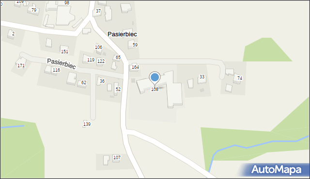 Pasierbiec, Pasierbiec, 108, mapa Pasierbiec