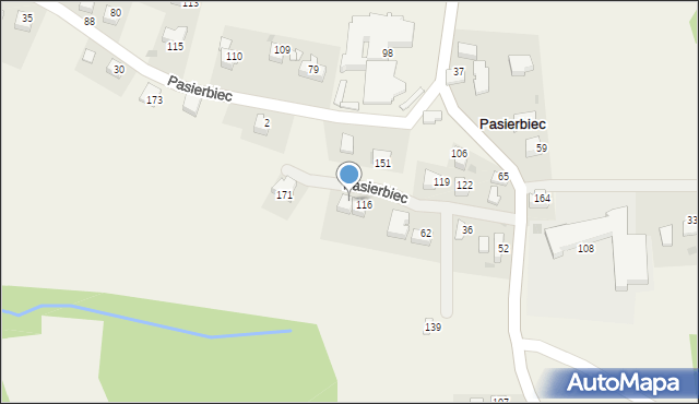 Pasierbiec, Pasierbiec, 117, mapa Pasierbiec