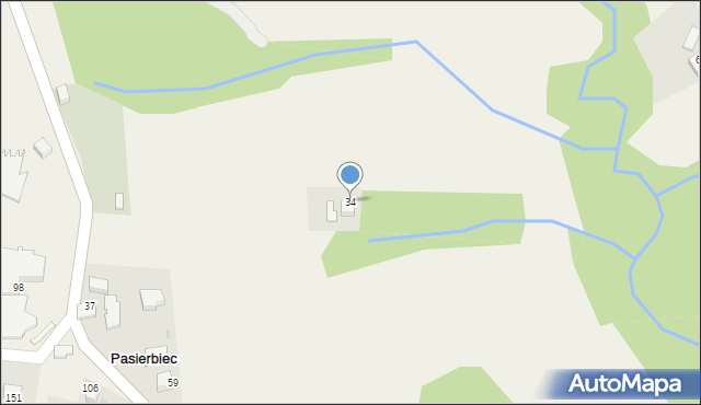 Pasierbiec, Pasierbiec, 34, mapa Pasierbiec