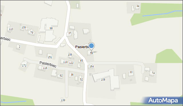 Pasierbiec, Pasierbiec, 59, mapa Pasierbiec