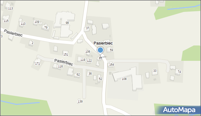 Pasierbiec, Pasierbiec, 65, mapa Pasierbiec