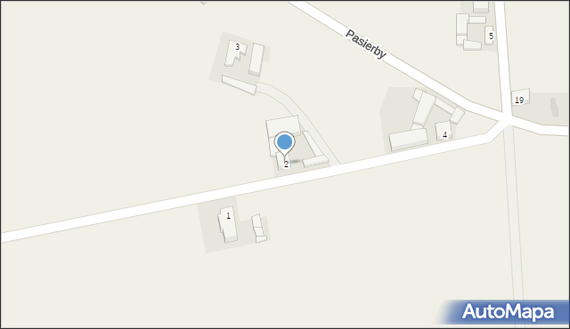 Pasierby, Pasierby, 2, mapa Pasierby