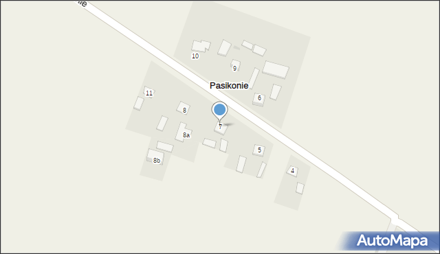 Pasikonie, Pasikonie, 7, mapa Pasikonie