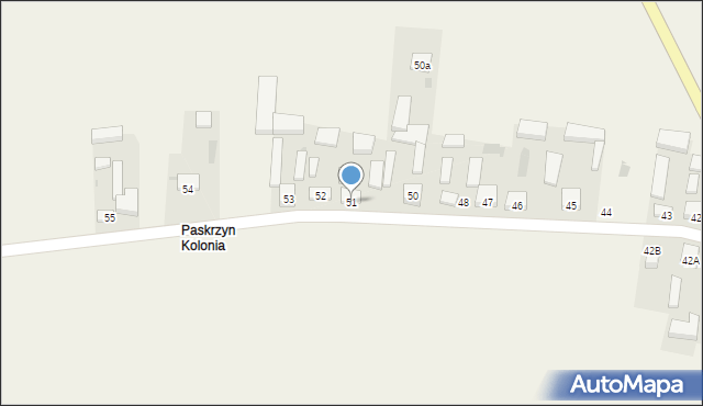 Paskrzyn, Paskrzyn, 51, mapa Paskrzyn