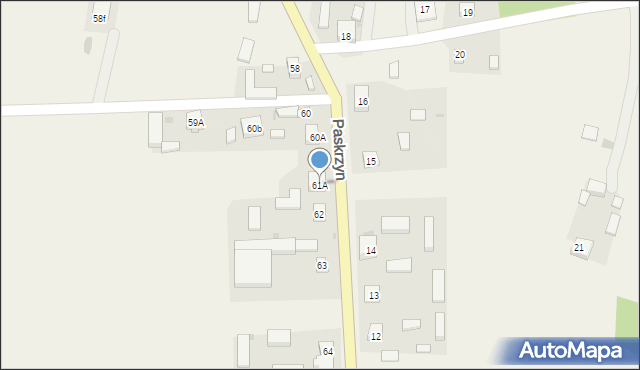 Paskrzyn, Paskrzyn, 61A, mapa Paskrzyn
