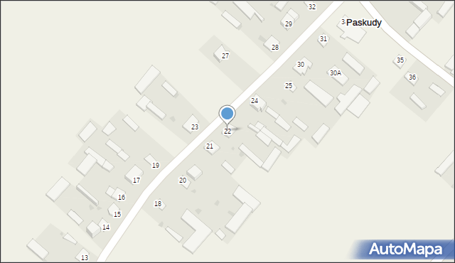 Paskudy, Paskudy, 22, mapa Paskudy
