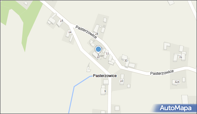 Pasterzowice, Pasterzowice, 12, mapa Pasterzowice