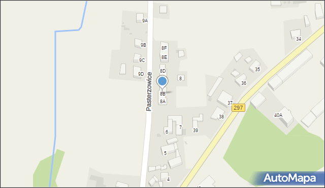 Pasterzowice, Pasterzowice, 8B, mapa Pasterzowice