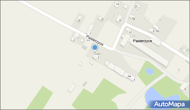 Pasterzyce, Pasterzyce, 3a, mapa Pasterzyce