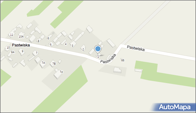Pastwiska, Pastwiska, 1, mapa Pastwiska