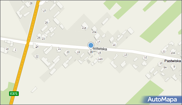 Pastwiska, Pastwiska, 18, mapa Pastwiska