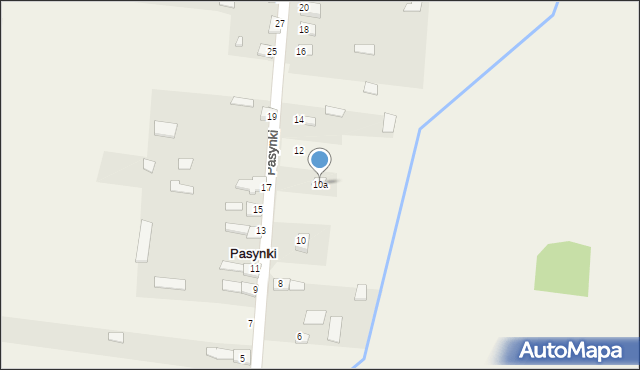 Pasynki, Pasynki, 10a, mapa Pasynki