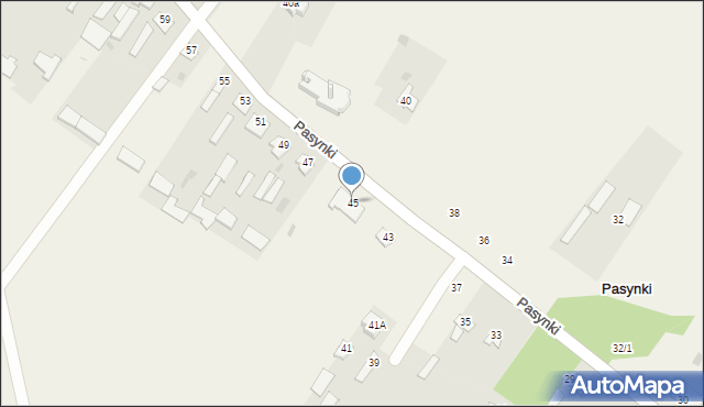 Pasynki, Pasynki, 45, mapa Pasynki