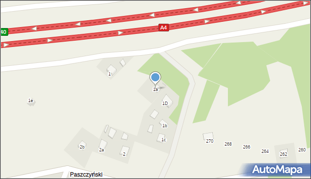 Paszczyna, Paszczyna, 1a, mapa Paszczyna