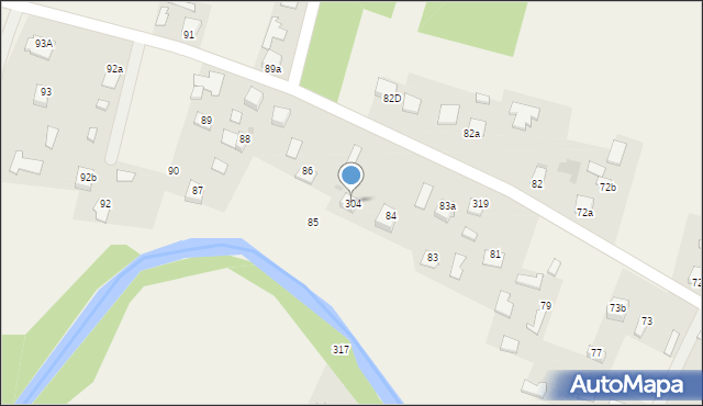 Paszczyna, Paszczyna, 304, mapa Paszczyna