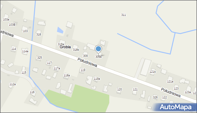 Paszczyna, Paszczyna, 309a, mapa Paszczyna