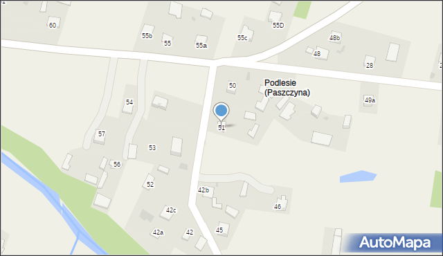 Paszczyna, Paszczyna, 51, mapa Paszczyna