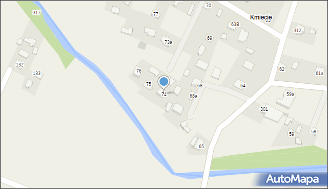 Paszczyna, Paszczyna, 74, mapa Paszczyna